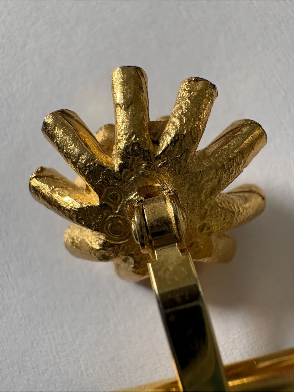 Vintage Christian Dior Gold tone Starburst Cufflinks